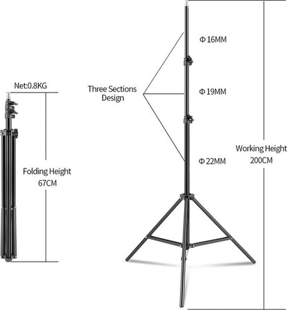 Photo Studio Softbox Lighting Kit with Background Frame - Backdrop System - Studio Photography - Includes 3 Backdrops, Tripod, Reflector Board and 4 Umbrellas - Complete Set