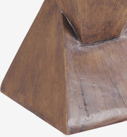 Moderne Beton Bijzettafel met Natuurlijke Houtafwerking – Geometrische Accenttafel voor Binnen en Buiten – Multifunctioneel Nachtkastje