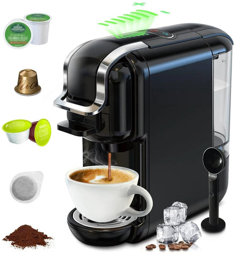 Koffiezetapparaat - Koffiecupmachine - Koffiemachines - Koffie apparaat - Meerdere capsules - Heet en koud - 5 in 1 - Zwart