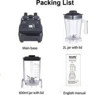 Koopiez Mix Mini Pro - Keuken Mixer - Mini - Smoothie Blender - Baby Food - MilikShake - 1800W - Zwart