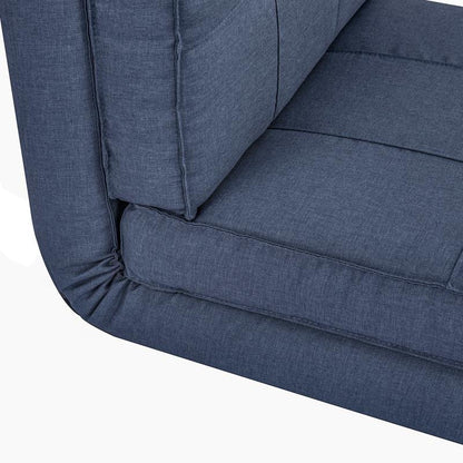 Vouwbare Vloerfauteuil – Vouwstoel – Slaapfauteuil – Loungefauteuil – Opklapbare Stoel – Donkerblauw – Compact Formaat 61x73x58 cm – Zachte Duurzame Stoffering
