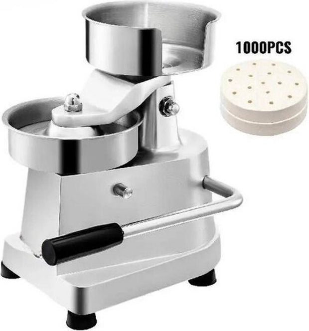 Hamburgerpers Deluxe - RVS - Hamburger maker - Grijs - Compact