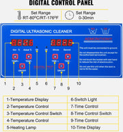 Ultrasoon Reiniger 5.8-6L – Roestvrij Staal – Professioneel Ultrasoon Reinigingsapparaat - met Digitale Verwarmingstimer – Voor Sieraden en Brillen