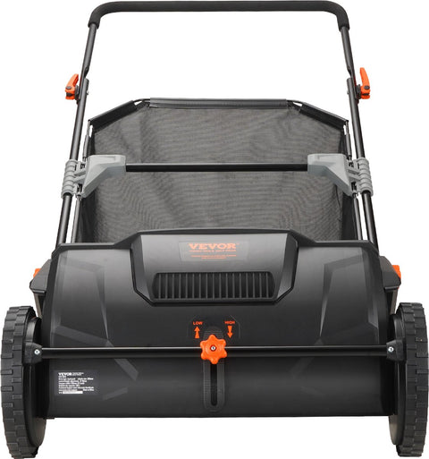 Grasmaaier - Handmatige Tuinveger - 53,5 cm Werkbreedte - 99L Opvangzak - Verstelbare Borstelhoogte - Geschikt voor Gazon - Oprit en Tuin - Ergonomisch en Duurzaam Design