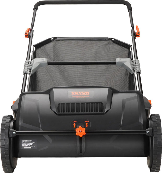 Grasmaaier - Handmatige Tuinveger - 53,5 cm Werkbreedte - 99L Opvangzak - Verstelbare Borstelhoogte - Geschikt voor Gazon - Oprit en Tuin - Ergonomisch en Duurzaam Design