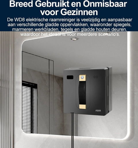 Robot raamreiniger - Dubbele Watersproeier - Slim Geheugen - Hoge Vacuümaanzuiging - Lasersensor - Robot voor het Reinigen van glas - App besturing