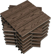 Patio Tuintegels - Kliksysteem - Donkerbruin - 30x30x2 cm