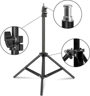 Fotostudio Softbox Verlichtingskit met Achtergrondframe - Achtergrondsysteem - Studio Fotografie - Inclusief 3 Achtergronden, Statief, Reflectorbord en 4 Paraplu's - Complete Set