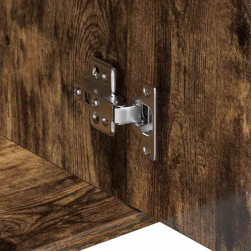 Opbergkast – Dressoir – Kast – Schoenenkast – Bergkast – Rook Eiken – Stevig Meerlagenhout – Ventilatiefunctie – Compact 88x30x70 cm