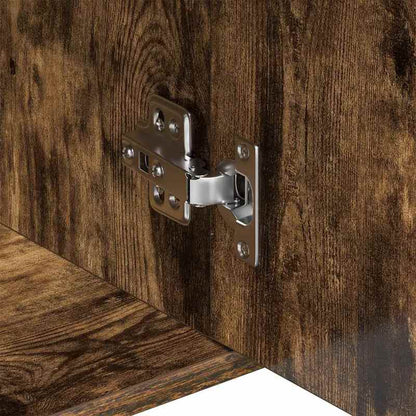Opbergkast – Dressoir – Kast – Schoenenkast – Bergkast – Rook Eiken – Stevig Meerlagenhout – Ventilatiefunctie – Compact 88x30x70 cm