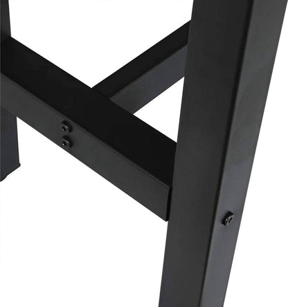 Bartafel - Met Voetensteun - Zwart - 140x40x100 cm - Voor Binnen/Buiten