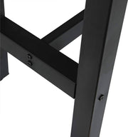 Bartafel - Keuken & Bartafel - Counter VOOR Koffie & Ontbijt - Eettafel Metalen Poten met Voetensteun - 120x40x100cm - Zwart