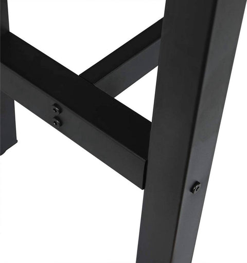 Bartafel - Keuken & Bartafel - Counter VOOR Koffie & Ontbijt - Eettafel Metalen Poten met Voetensteun - 120x40x100cm - Zwart