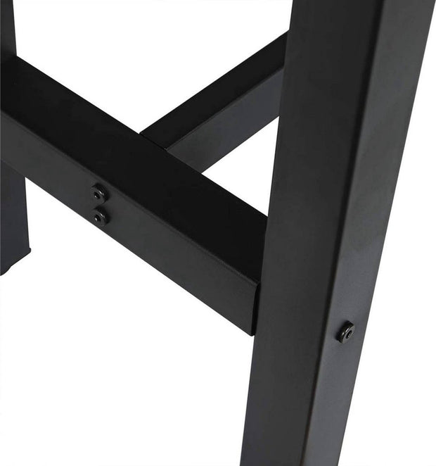 Bartafel - Keuken & Bartafel - Counter VOOR Koffie & Ontbijt - Eettafel Metalen Poten met Voetensteun - 120x40x100cm - Zwart