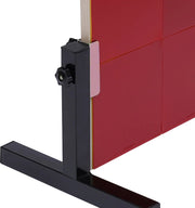 Tafeltennis Rebounder - Eenvoudig te Installeren - Tafeltennistafel Rebound Bord - Zelftrainingsapparatuur met 8 Rode Rubbers - 66 × 33 cm - Rood