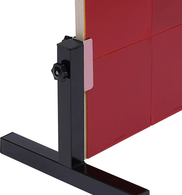 Tafeltennis Rebounder - Eenvoudig te Installeren - Tafeltennistafel Rebound Bord - Zelftrainingsapparatuur met 8 Rode Rubbers - 66 × 33 cm - Rood