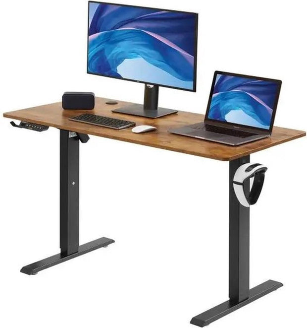 Bureau - Bruin - bureau Organizer - Elektrisch Bureau - Verstelbaar - Thuiskantoor - Studeren