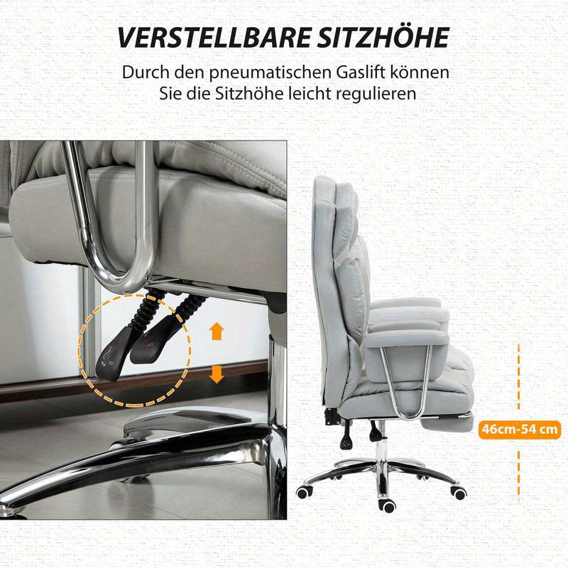 Verstelbare Bureaustoel – Ergonomische Kantoorstoel – Draaistoel – Gaming Stoel – Bureaustoel Met Wieltjes – Ergonomische Lendensteun – Stabiel Metalen Frame