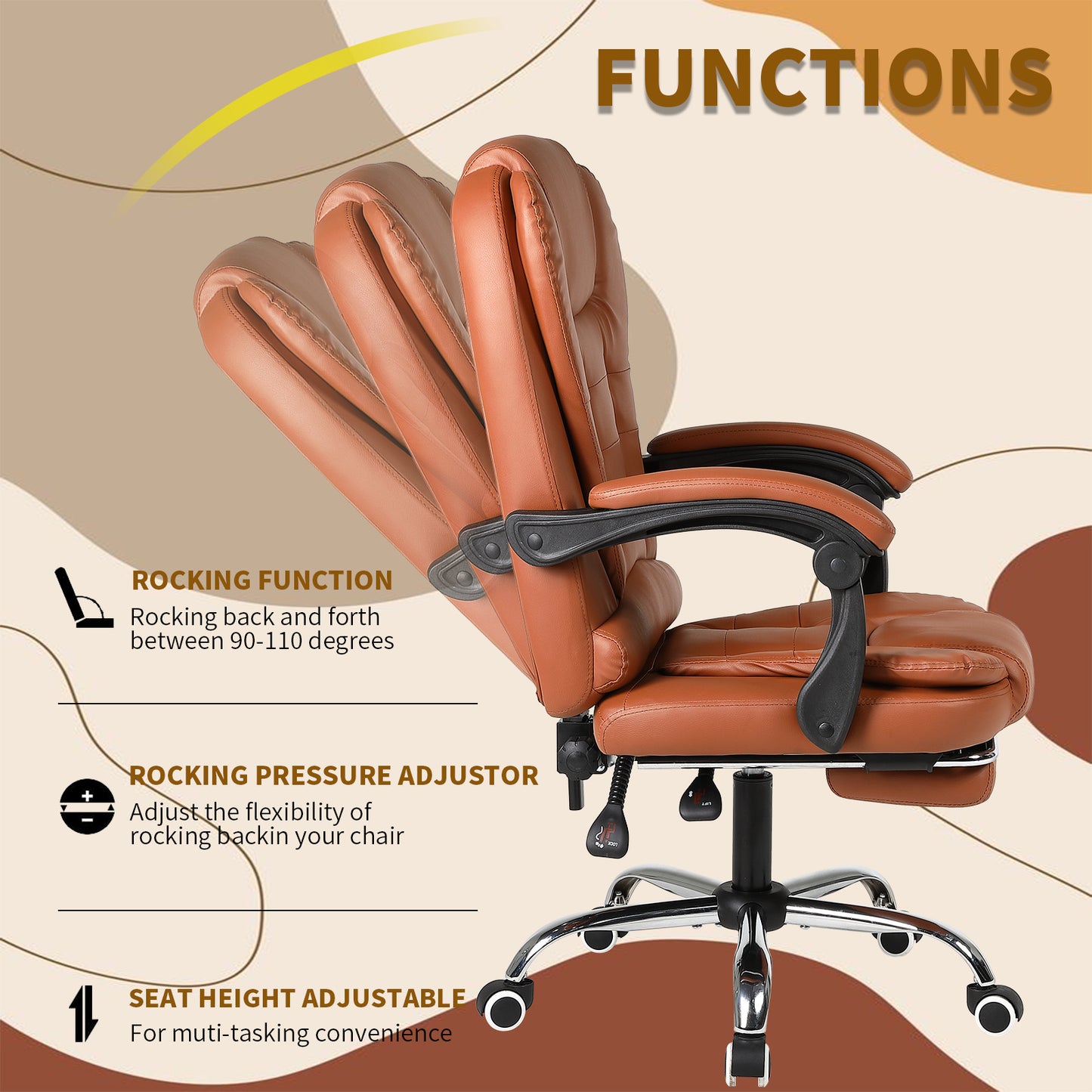 Ergonomische Gamingstoel – Bureaustoel – Draaistoel – Kantoorstoel – Gamestoel – Verstelbare Hoofdsteun – Memory Foam Zitting