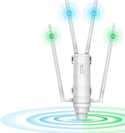 Wifi Versterker - Wifi Repeater - Wifi Extender - 1200Mbps - Dual Band 2.4G + 5GHz - 4 Externe Antennes - Weerbestendig