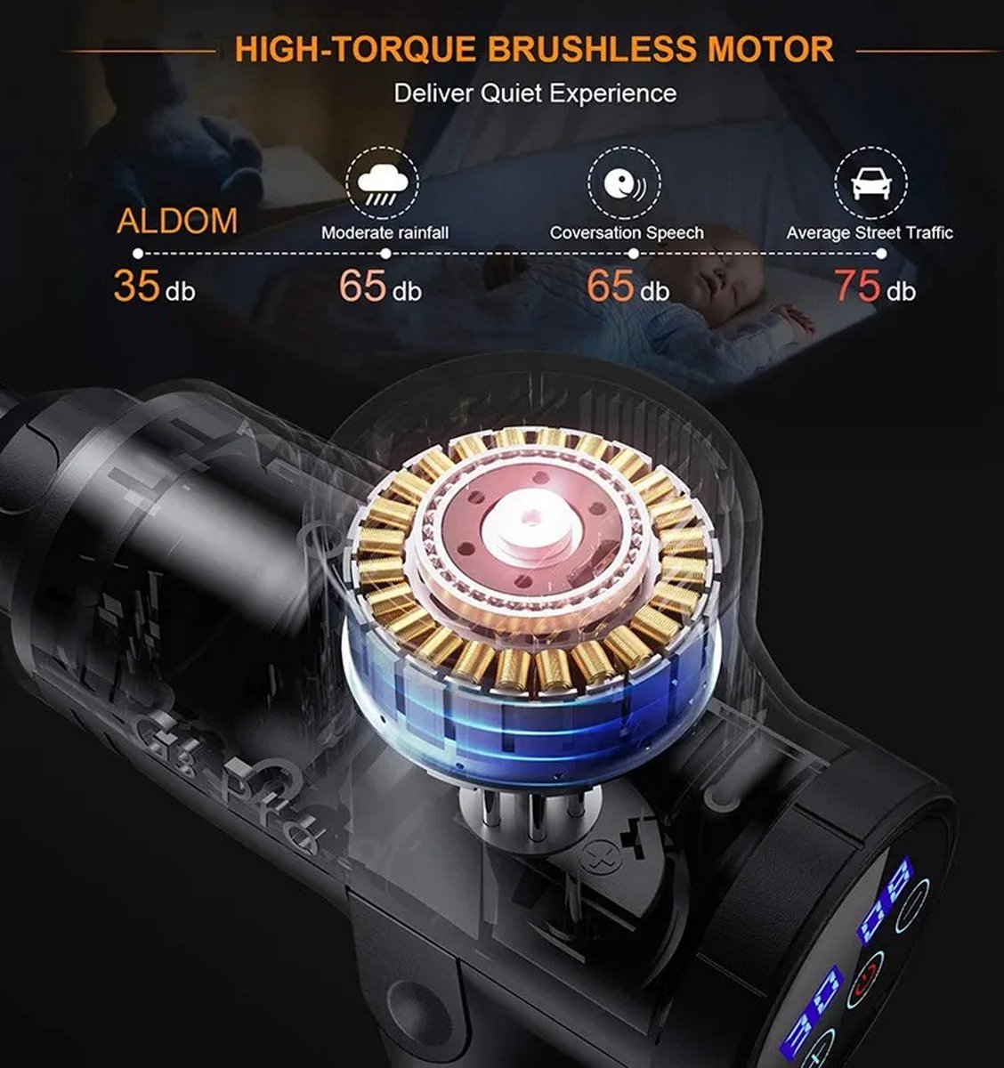 Handmassage Apparaat - Massage Gun Luxe - Klopmassage Apparaat - Klopmassage Apparaat - Zwart - Grijs