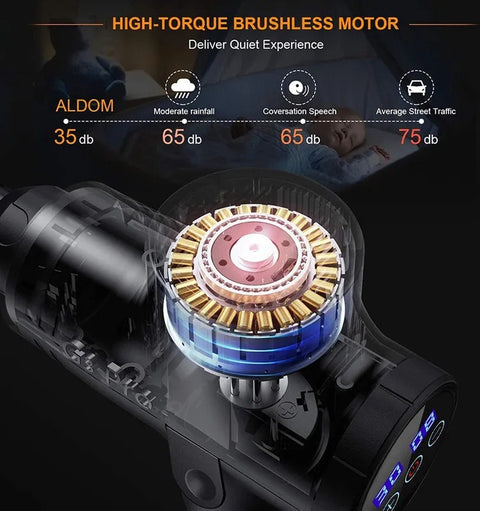 Handmassage Apparaat - Massage Gun Luxe - Klopmassage Apparaat - Klopmassage Apparaat - Zwart - Grijs