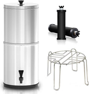 Water Filter - Water Filtration Bucket - Water Filter Bucket - Filter Bucket - Silver - 11 Liter - 1.5L Per Hour