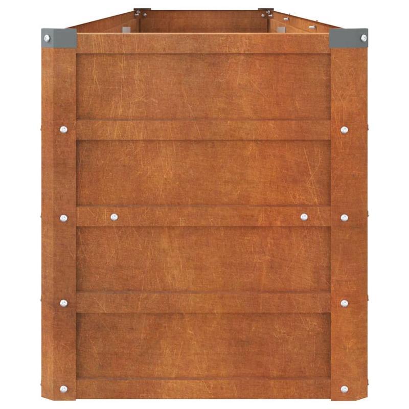 Plantenbak – Bloembak – Moestuinbak – Verhoogde Bak – Bloembak Voor Buiten – Cortenstaal – Weerbestendig – 240x40x45 cm – Verhoogd Voor Optimale Drainage