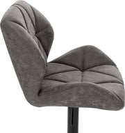 Barkruk Comfy Grijs - Met rugleuning - Stevig- Kunstleer - Set van 1 - Keuken - Barstoelen ergonomisch - Verstelbaar in hoogte - Zithoogte 60-82cm