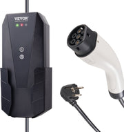 Draagbare Ev - Elektrische Voertuig Oplader Ev - Laadkabel - Oplaadkabel met Type 2 - (IEC62196) CEE 7/7 Stekker 1-Fase 8.6m - 16A - 3.68kW - Zwart