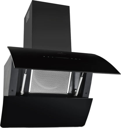 Afzuigkap - 60 cm -Onderbouw - Afzuigkappen - Met koolstoffilter - Schuin - Zwart