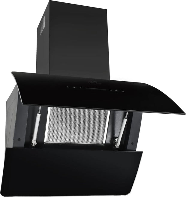 Afzuigkap - 60 cm -Onderbouw - Afzuigkappen - Met koolstoffilter - Schuin - Zwart