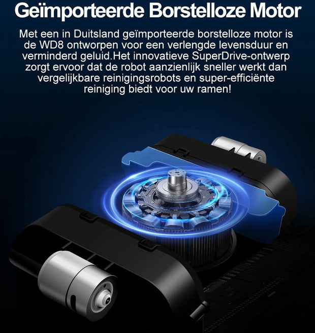 Robot raamreiniger - Dubbele Watersproeier - Slim Geheugen - Hoge Vacuümaanzuiging - Lasersensor - Robot voor het Reinigen van glas - App besturing