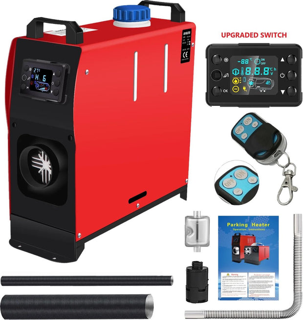 Rood - Standkachel - 36-200W - 12-24V - Max 180 graden C