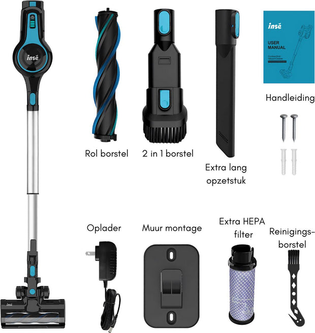 Bagless Cordless Stick Vacuum Cleaner - Handheld Vacuum Cleaner Best Seller - Handheld Stick Vacuum Cleaner - 1.2L Dust Container Capacity - 12000Pa Suction Power - 5-Stage Filtration