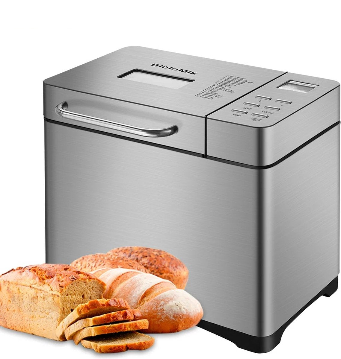 Automatic bread maker - 19 programs - 1 kg bread - 3 bread sizes - fruit and nut mill - 650W