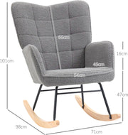 Rocking chair - Chairs - Furniture - Relax armchair - Grey