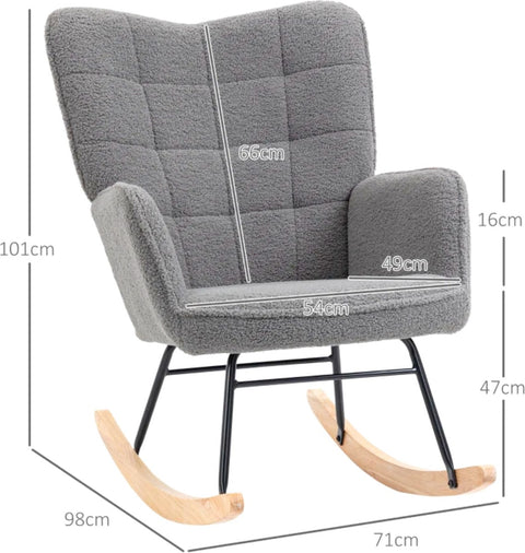 Rocking chair - Chairs - Furniture - Relax armchair - Grey