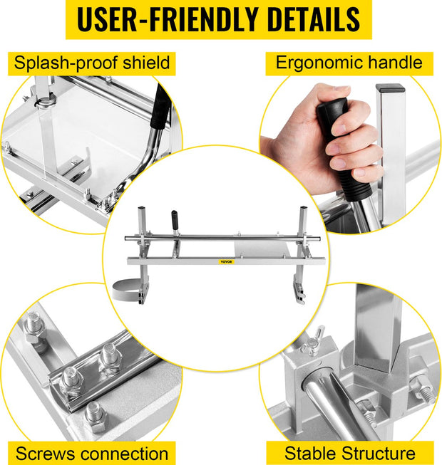 Kettingzaag houder Pro8 – Premium ontwerp – Plankenzaag – Boomstam zaag – 35-120 cm – Duurzaam staal/aluminium – Lichtgewicht – Verstelbaar
