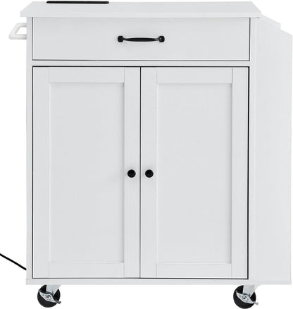 Keukentrolley - Keukentrolley Met Lades - Keukeneiland - Keukentrolley Op Wieltjes - Serveerwagen - Keukentrolleys - Trolley - Opbergrek - Trolley Op Wieltjes - Roltafel - Badkamer Trolley - Opbergtrolley - Woonkamer Trolley Op Wieltjes - Wit