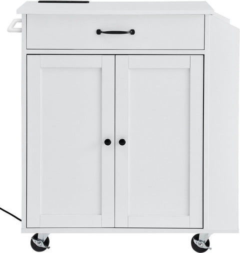 Keukentrolley - Keukentrolley Met Lades - Keukeneiland - Keukentrolley Op Wieltjes - Serveerwagen - Keukentrolleys - Trolley - Opbergrek - Trolley Op Wieltjes - Roltafel - Badkamer Trolley - Opbergtrolley - Woonkamer Trolley Op Wieltjes - Wit