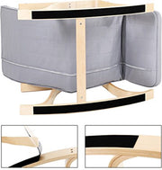 Schommelstoel - Stoel - Relaxfauteuil verstelbaar - Relaxstoel - Ligstoel - 67 x 125 x 91 cm - Blauw