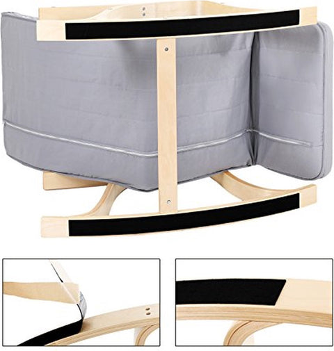 Schommelstoel - Stoel - Relaxfauteuil verstelbaar - Relaxstoel - Ligstoel - 67 x 125 x 91 cm - Blauw