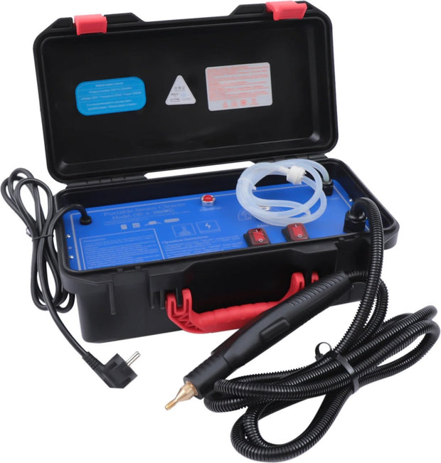 Stoomreiniger Draagbaar - 3000W - Hogedruk - Automatisch - 220V - Heavy Duty - Instelbaar Stoomvolume - incl. 6 Opzetstukken - Tapijt, Auto, Koelkast, Bank, Airconditioning, Vloer