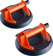 Set van 2 Glazen Zuigheffers - NBR - φ203mm Diameter - Draagvermogen 99-278kg - Bedrijfstemperatuur -20-60℃ - Platenheffer Vacuümzuignap - met ABS Handvat - Opbergdoos Handschoenen