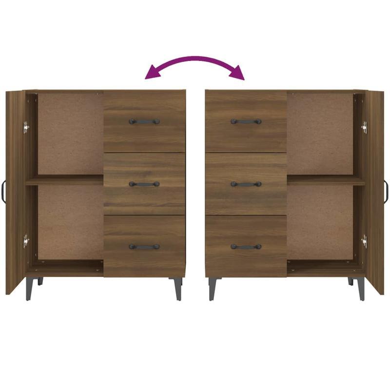 Sideboard 69.5X34X90 Cm Edited Hout Bruin Eikenkleur