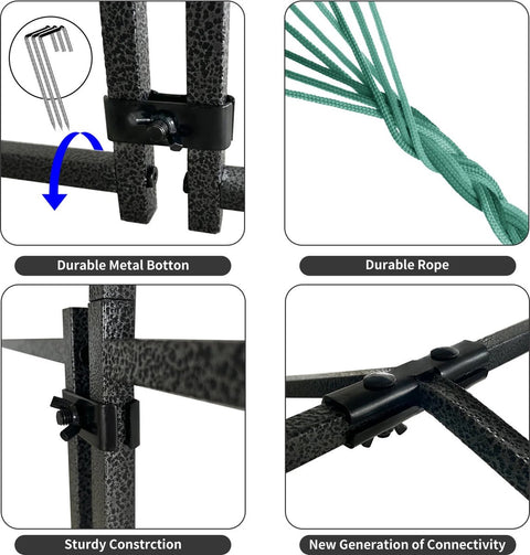 Trovado Kippenren met afdak - Kippenhok voor buiten - 4x3x1,5 M - 10 m2 - Kippen Ren - Hok met overkapping - Tuin - Boerderij