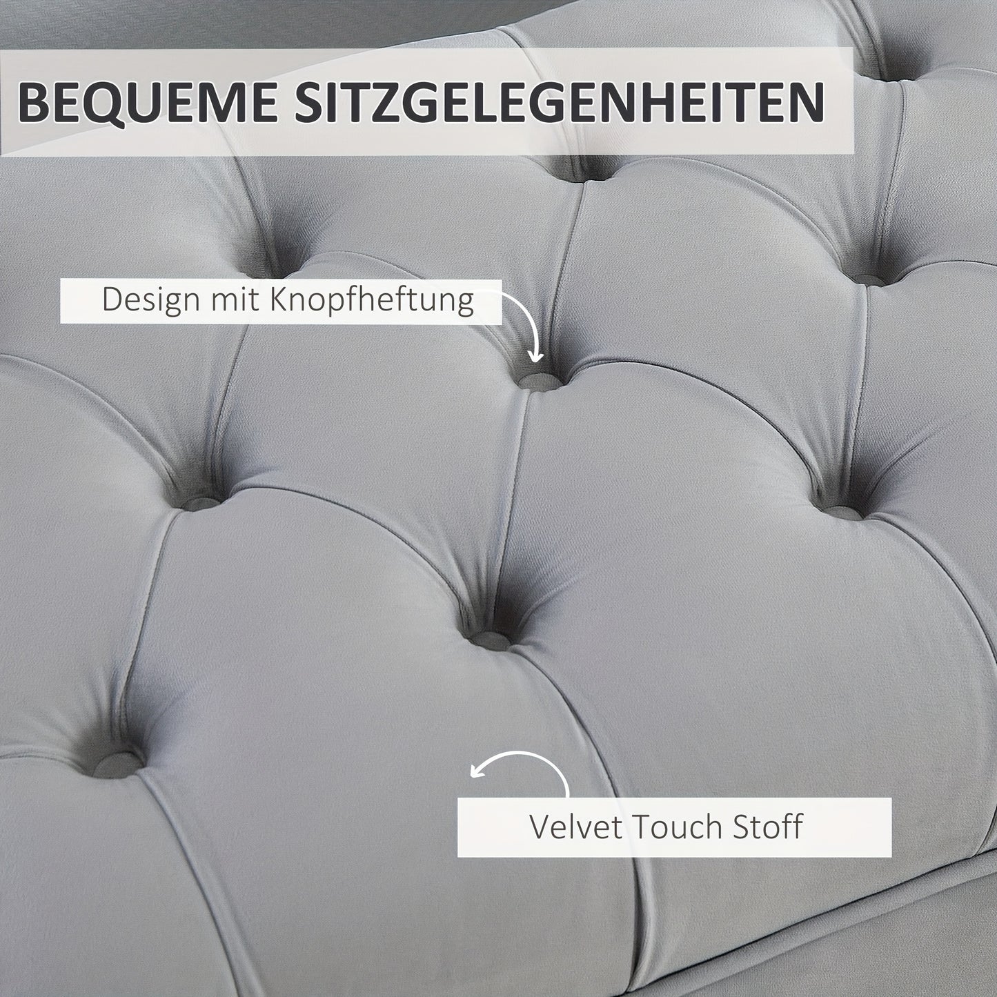 Bankje – Zitbank – Poef – Hocker – Velvet Gestoffeerd – Lichtgrijs – Gouden Metalen Poten – 118x45x42 cm – Zachte Comfortabele Zitting