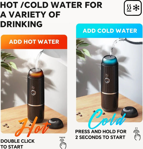 Draagbare Koffie Zet Apparaat - Koffie Machine - Dolce Gusto - Senseo - Poeder Koffie - Met Draagtas - Zwart