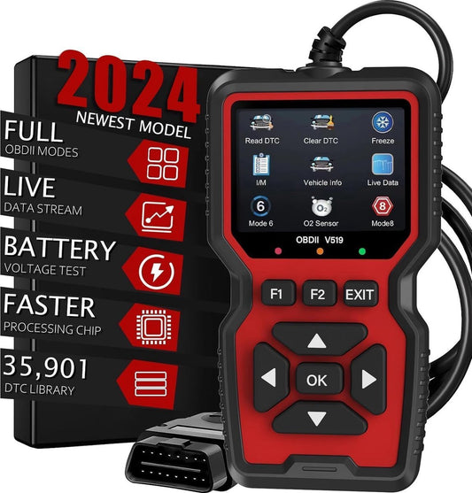 OBD Scanner - OBD2 - Auto uitlezen - Storing Verwijderen - Auto scanner - Diagnose apparatuur voor auto's - Motorstoring - NL Taal - Zwart